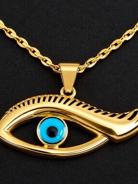 22kgp Dubai Jewelry Gold Evil Eye Pendant Necklace